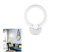 APPLIQUE LED ANELLO IN VETRO A PARETE LUCE NATURALE 4000K LAMPADA INTERNO 9W