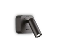 Applique LED BEAN AP - Ideal Lux 260655 - Lampada da Parete Orientabile, Nero
