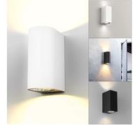 Applique LED bianco 16W GU10 lampada doppia emissione luce parete giardino IP65