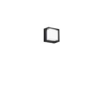 Applique LED Block quadrato 1800 lm 16x16 cm nero Nero
