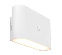 Briloner Applique a LED a batteria Chat, bianco, 16 cm, plastica, sensore Briloner