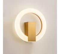 Applique LED Circolare Moderna in Acrilico, Lampada da Parete Minimalista e Creativa, apparecchio di Illuminazione per la casa, 7W 4000K, Finitura Spazzolata, Applique da Parete in