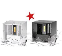 APPLIQUE LED COB CUBO LAMPADA DA PARETE 6W 12W LUCE REGOLABILE BIEMISSIONE IP65