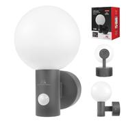 Maclean MCE515 GR Lampada LED con Rilevatore di movimento PIR 15W IP65 1600lm 4000K (Grigio)