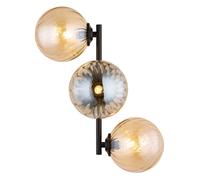 Globo Lighting Conor lampada a parete 3x4 W nero-ambra 56146W