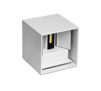 Applique Led cubo da parete 6W Doppia emissione Bianco IP65 Bianco freddo 6500K Wisdom