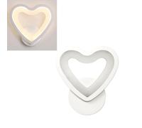 APPLIQUE LED CUORE IN VETRO A PARETE LUCE CALDA LAMPADA 6 W