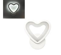 Applique led cuore in vetro lampada a parete luce bianca calda naturale 6 w [EEK: A++]