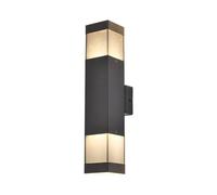 Applique LED da Esterno 2xGU10 Portafaretto Quadrata Doppia Nero V-TAC VT-10187