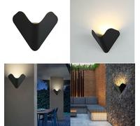 APPLIQUE LED DA ESTERNO IP65 A PARETE MURO 12W LAMPADA DESIGN FARFALLA MODERNA [EEK: A++]