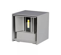 APPLIQUE LED DA ESTERNO QUADRATA A DOPPIO FASCIO LUMINOSO VTAC GRIGIO 4000K