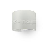 Applique LED Da Parete 6w Corpo Bianco Rotondo - V-TAC - Luce Calda 3000k