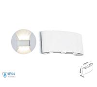 Applique Led Da Parete 6W Neutro 4000K Carcassa Bianca Doppio Illuminazione