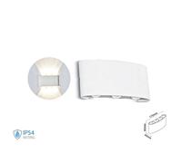 Applique Led Da Parete 6W Neutro 4000K Carcassa Bianca Doppio Illuminazione