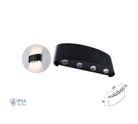 Applique Led Da Parete 8W Neutro 4000K Carcassa Nera Doppio Illuminazione