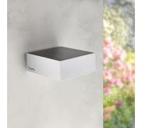 Applique Led da parete Bin 2W Bianco con pannello solare IP65 Bianco neutro 4000K con sensore crepuscolare e di movimento iSG Lighting