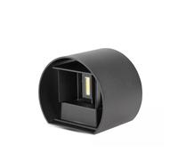 Applique Led Da Parete Bryana 6W 4000K Carcassa Nera Circolare IP65 Doppio Illum