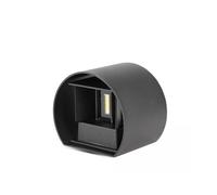 Applique Led Da Parete Bryana 6W 4000K Carcassa Nera Circolare IP65 Doppio Illum