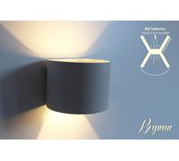 Applique Led Da Parete Bryana 6W Carcassa Bianca Circolare Bianco Neutro IP65 Do