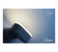 Applique Led Da Parete Dayna 6W Neutro 4000K Carcassa Bianca IP65 Ovale Orientab