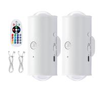 APPLIQUE LED DA PARETE INTERNO 2 PEZZI LUCE SENSORE MOVIMENTO PER INTERNI