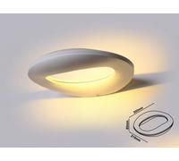 Applique Led Da Parete Ophelia 10W Bianco Caldo Ovale Design Moderna Carcassa Bi