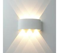 APPLIQUE LED DA PARETE PLAFONIERA OVALE 12W IP 65 BIANCO 4000K ESTERNO INTERNO