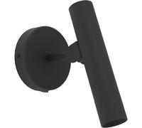 EGLO Almudaina - Lampada da parete LED per interni, minimalista, con faretto spot mobile, faretto da parete in metallo nero, lampada per soggiorno e camera da letto, colore luce bianco caldo