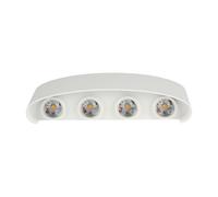 Applique LED Esterno 7W Parete Lampada Doppia Calda Naturale Bianco Nero V-TAC