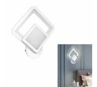 APPLIQUE LED FORMA DI ROMBO IN VETRO DA PARETE LUCE BIANCA LAMPADA 12 W
