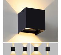 Applique led giardino esterni muro IP65 12W cubo doppio fascio luce regolabile [EEK: A+++]