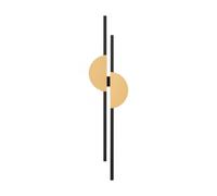 Applique LED In Metallo 79 Cm Alta In Nero Ottone Indiretta 4000 K