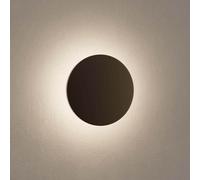 Applique LED IP65 Luce Indiretta 12W Tonda Nera Colore Bianco Caldo 3.000K