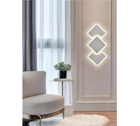 Applique led luce bianca calda naturale 14 w lampada da parete 3 rombi in vetro