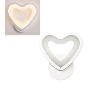 Applique led luce bianca calda naturale 6 w lampada cuore in vetro a parete