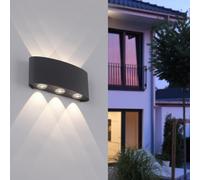 Applique led luce bianca calda naturale lampada a parete faretto nero ip65 es68