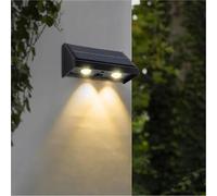 Applique led luce calda 3 watt pannello solare 5v lampada da parete esterno ip65