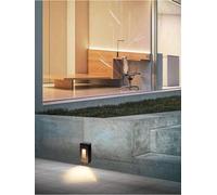 APPLIQUE LED LUCE CALDA FARETTO 12 W SEGNAPASSI DA MURO ESTERNO NERO IP65 ES62