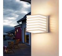 APPLIQUE LED LUCE NATURALE LAMPADA A PARETE 10W ESTERNO FARETTO CUBO BIANCO