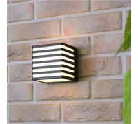 Applique led luce naturale lampada a parete muro 10 w esterno faretto cubo nero [EEK: A+++]