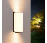 Applique led luce naturale lampada da muro 10 watt interno esterno IP65 nero [EEK: A+++]