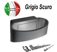 Applique LED moderna Grigio Sc. Lampada da parete luce indiretta int./est. CLOSE