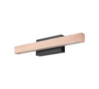 APPLIQUE LED ONLI "DORA" METALLO E LEGNO, 60X5,6X8 CM