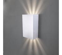Applique LED rettangolare da esterno per mura parete con doppia emissione di luce up&down e regolatore dei fasci di luce illuminazione impermeabile IP65 (Luce Bianca naturale 4000K)