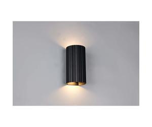 Applique LED Soka 2 luci H18cm nero opaco Nero - opaco