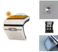 Applique Led Solare 20W Lampada Parete Esterna Luce Fredda Crepuscolare Bianco