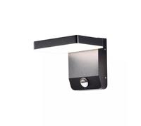 APPLIQUE LED SOLARE DA ESTERNO QUADRATA VTAC NERO 3000K