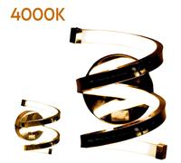 APPLIQUE LED SPIRALE 15W LAMPADA A MURO MODERNA DA PARETE 2 PEZZI [EEK: A]