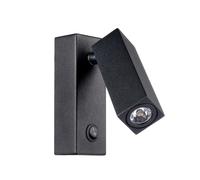 APPLIQUE LED "SPY" IN METALLO NERO, 4000K