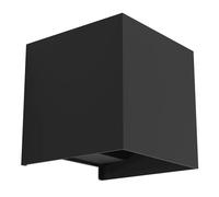 Applique LED Valmontone 400 lm bianco caldo 10x10x100 nero Nero